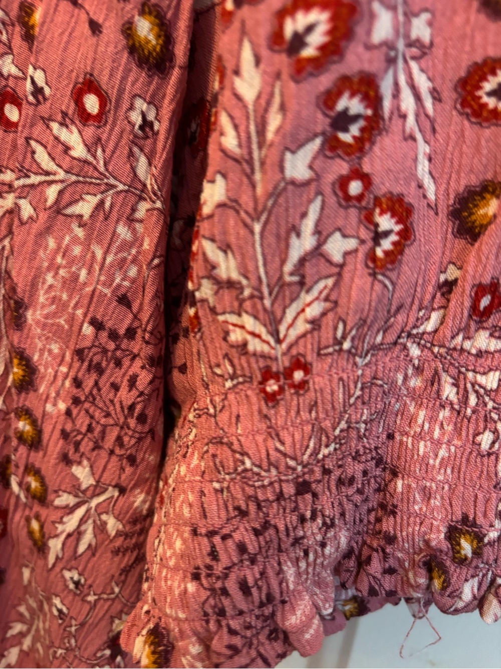Waverly + Sage Pink Floral Button-Up Blouse - Picture 3 of 5